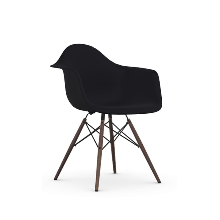 Eames Plastic Armchair RE DAW stol - 12 deep black-dark maple - Vitra