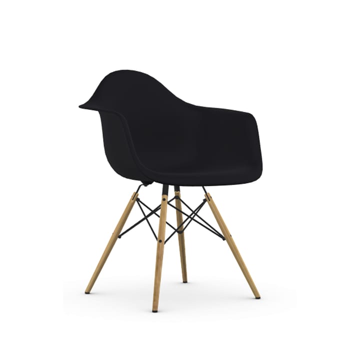Eames Plastic Armchair RE DAW stol - 12 deep black-golden maple - Vitra
