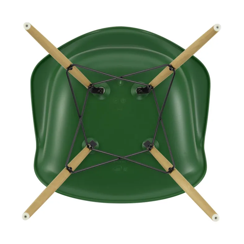 Eames Plastic Armchair RE DAW stol, 17 emerald -ash Vitra