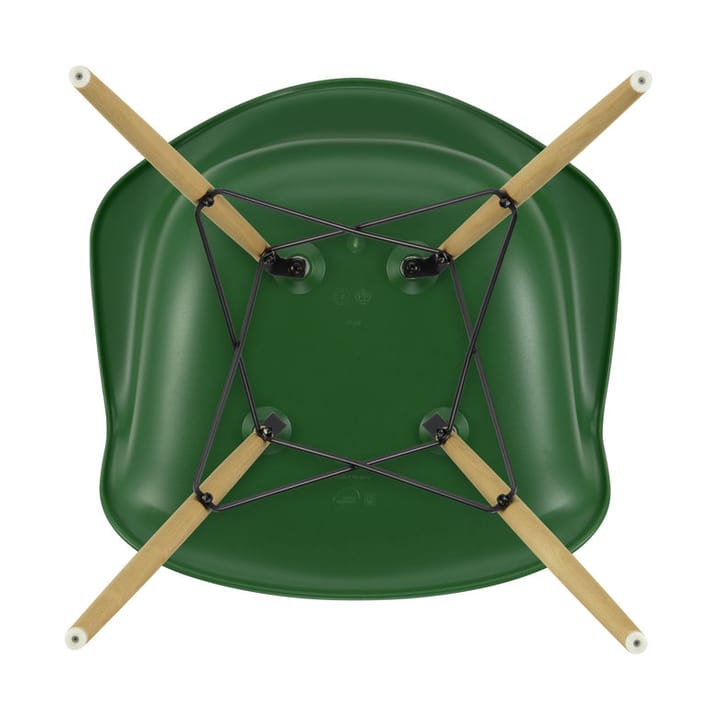 Eames Plastic Armchair RE DAW stol, 17 emerald -ash Vitra