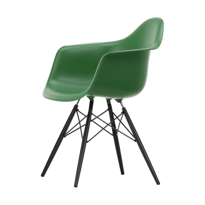 Eames Plastic Armchair RE DAW stol - 17 emerald -black maple - Vitra