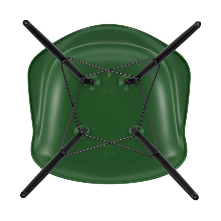 Eames Plastic Armchair RE DAW stol - 17 emerald -black maple - Vitra
