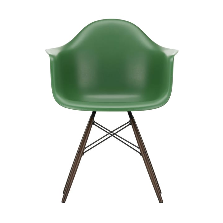 Eames Plastic Armchair RE DAW stol - 17 emerald -dark maple - Vitra