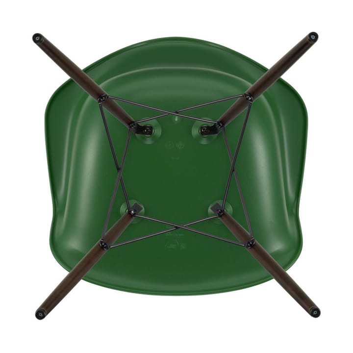 Eames Plastic Armchair RE DAW stol, 17 emerald -dark maple Vitra
