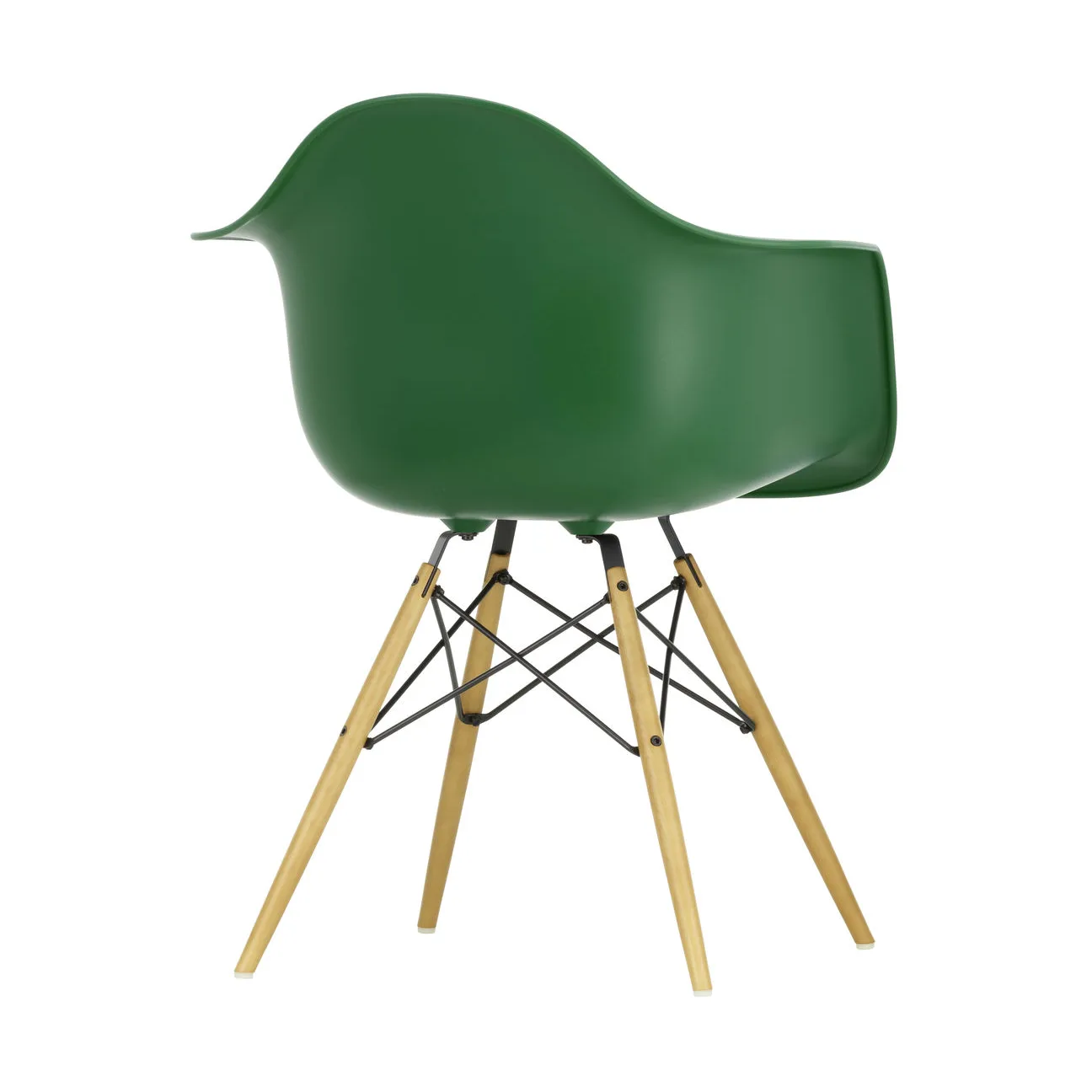 Eames Plastic Armchair RE DAW stol, 17 emerald -golden maple Vitra