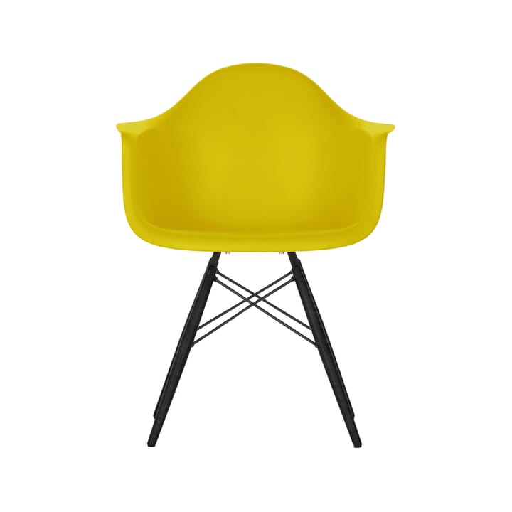 Eames Plastic Armchair RE DAW stol - 34 mustard-black maple - Vitra