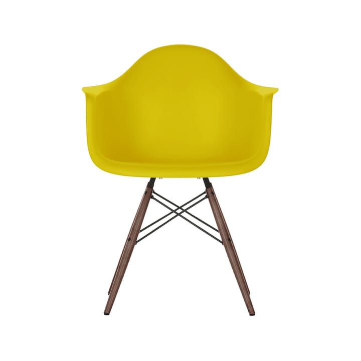 Eames Plastic Armchair RE DAW stol - 34 mustard-dark maple - Vitra