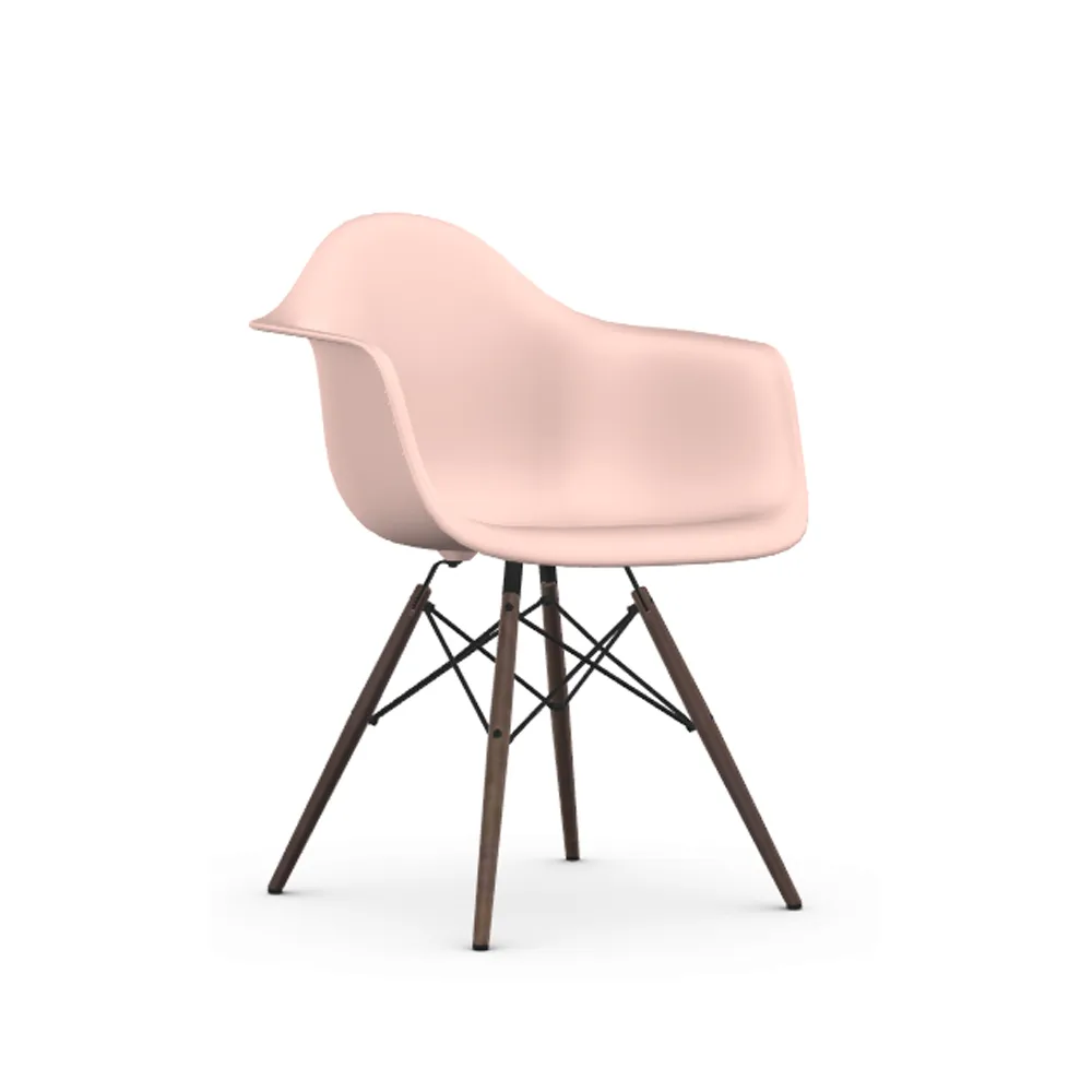 Eames Plastic Armchair RE DAW stol, 41 pale rose-dark maple Vitra