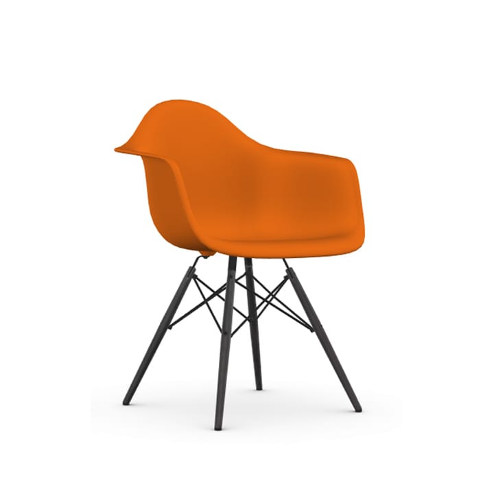Eames Plastic Armchair RE DAW stol - 43 rusty orange-black maple - Vitra