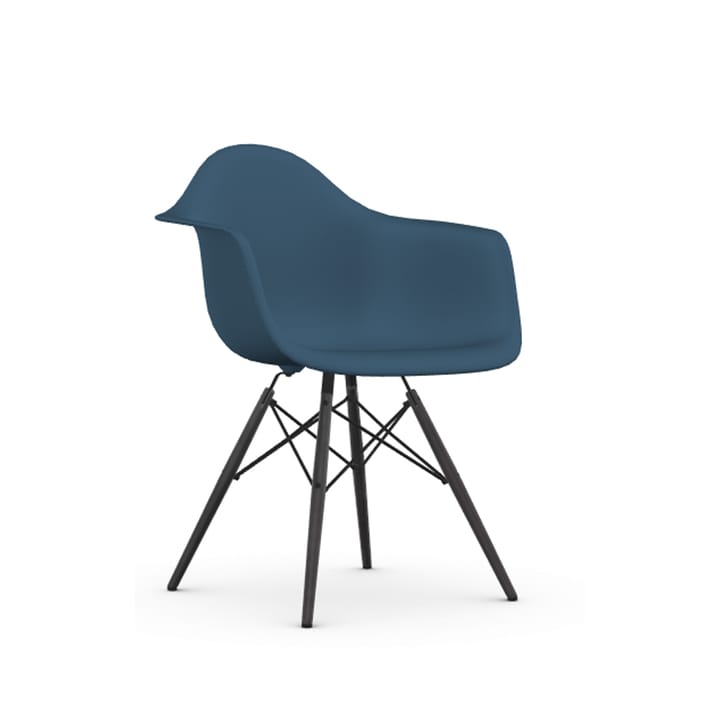 Eames Plastic Armchair RE DAW stol - 83 sea blue-black maple - Vitra