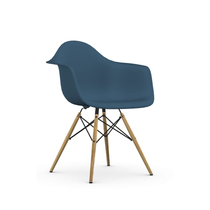 Eames Plastic Armchair RE DAW stol - 83 sea blue-golden maple - Vitra