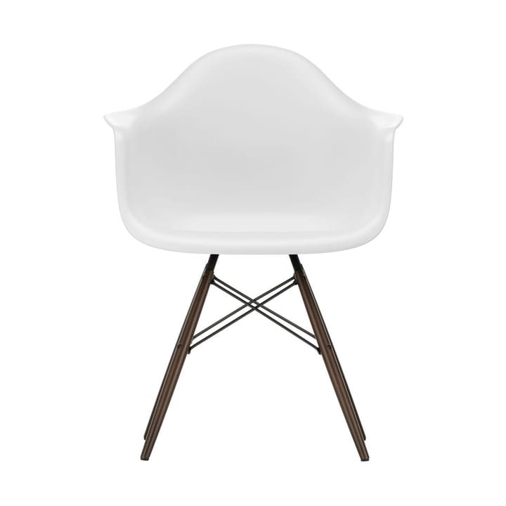 Eames Plastic Armchair RE DAW stol - 85 cotton white-dark maple - Vitra