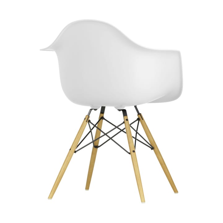 Eames Plastic Armchair RE DAW stol - 85 cotton white-golden maple - Vitra