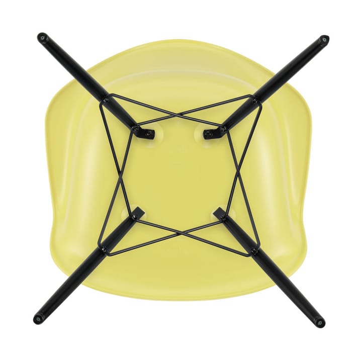 Eames Plastic Armchair RE DAW stol, 92 citron-black maple Vitra