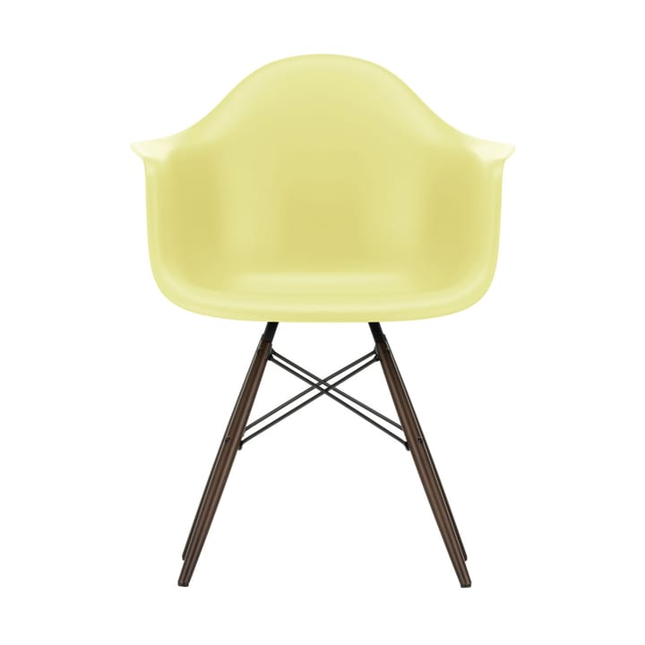 Eames Plastic Armchair RE DAW stol - 92 citron-dark maple - Vitra