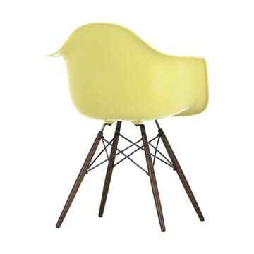 Eames Plastic Armchair RE DAW stol - 92 citron-dark maple - Vitra