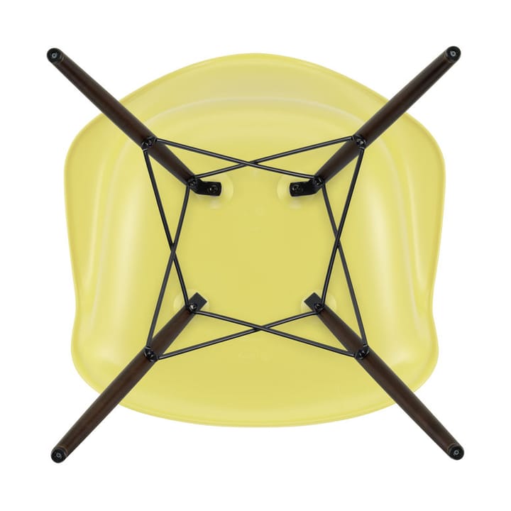 Eames Plastic Armchair RE DAW stol, 92 citron-dark maple Vitra