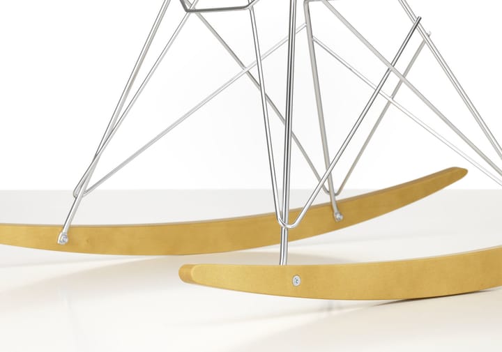 Eames Plastic Armchair RE RAR gungstol, 11 pebble-chrome-golden maple Vitra