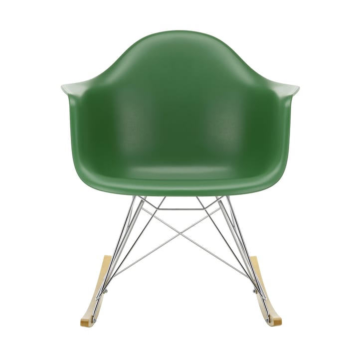 Eames Plastic Armchair RE RAR gungstol, 17 emerald -chrome-golden maple Vitra
