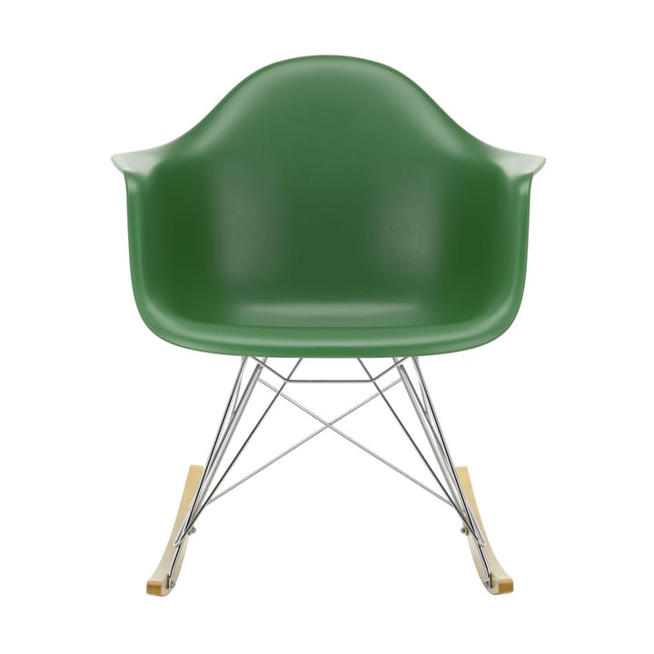 Eames Plastic Armchair RE RAR gungstol - 17 emerald -chrome-golden maple - Vitra