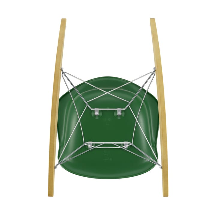 Eames Plastic Armchair RE RAR gungstol, 17 emerald -chrome-golden maple Vitra