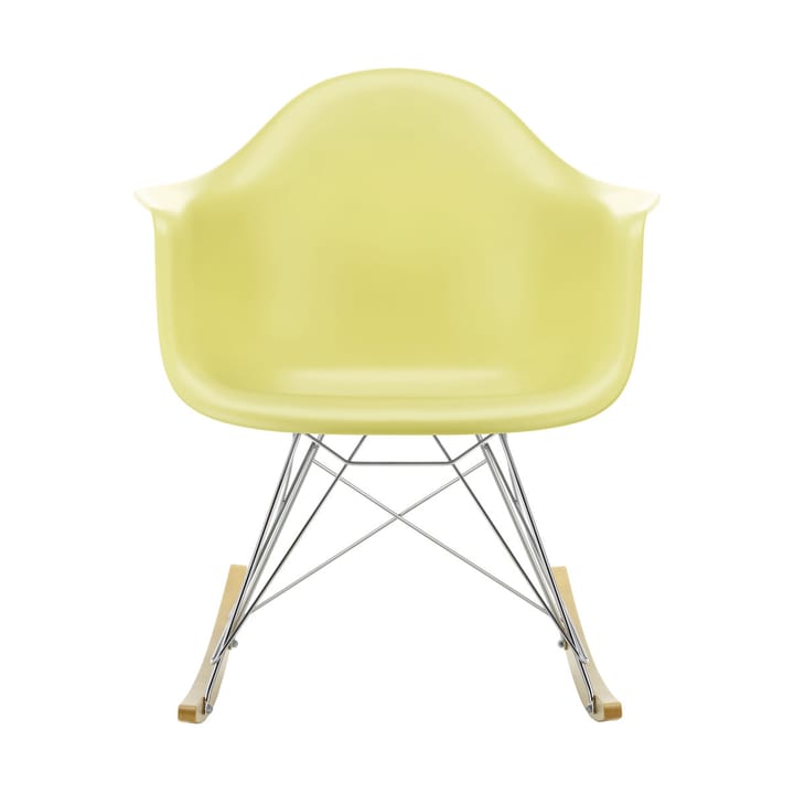 Eames Plastic Armchair RE RAR gungstol, 92 citron-chrome-golden maple Vitra