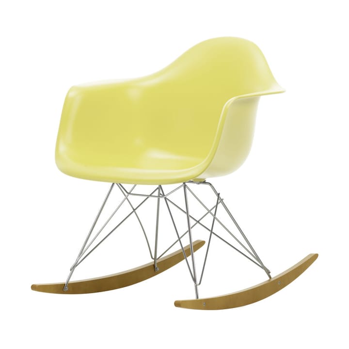 Eames Plastic Armchair RE RAR gungstol, 92 citron-chrome-golden maple Vitra