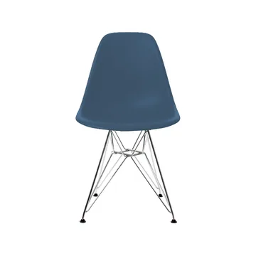 Eames Plastic Side Chair DSR Hard Glides stol  - Sea blue-Chrome - Vitra