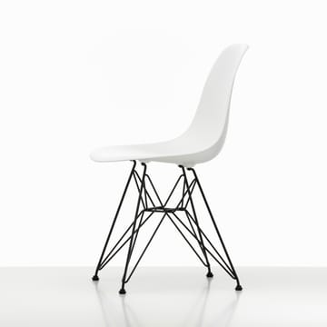 Eames Plastic Side Chair DSR Hard Glides stol  - White-Dark basic - Vitra