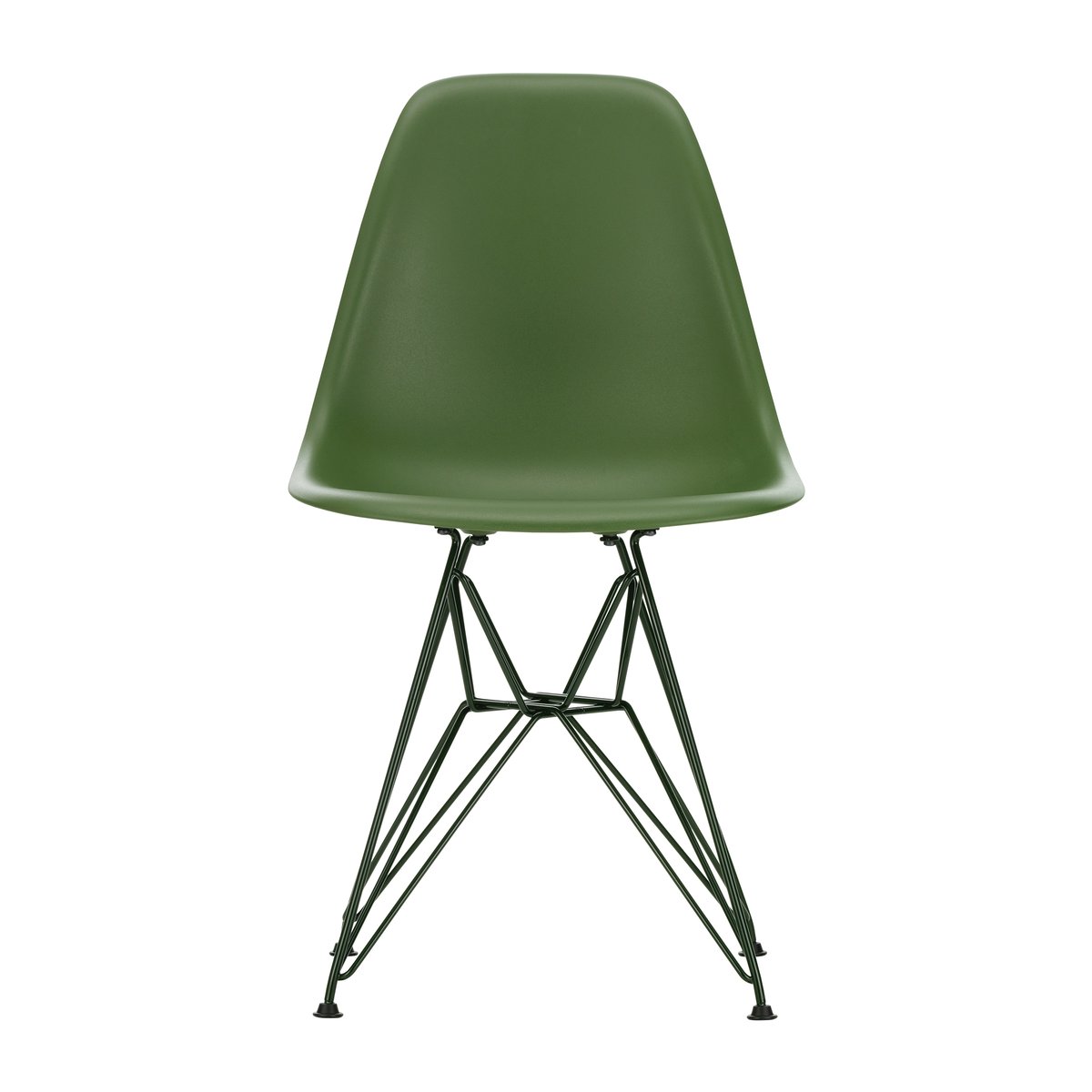 Vitra Eames Plastic Side Chair DSR Soft Glides stol Forest 48-dark green 24