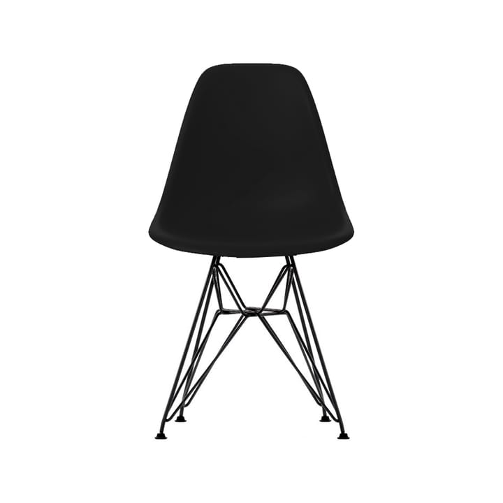 Eames Plastic Side Chair DSR stol - Deep black-Dark basic - Vitra