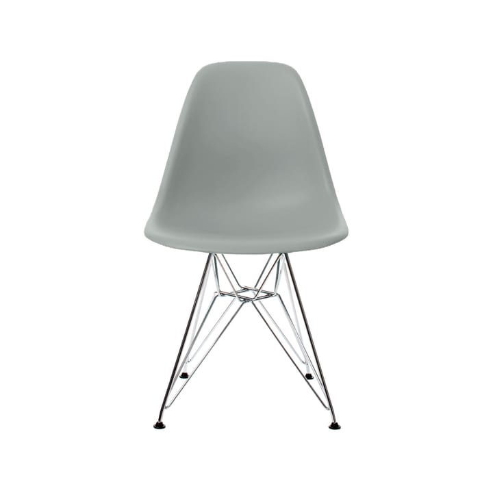 Eames Plastic Side Chair DSR stol - Light grey-Chrome - Vitra