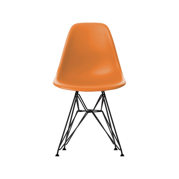 Eames Plastic Side Chair DSR stol - Rusty orange-Dark basic - Vitra