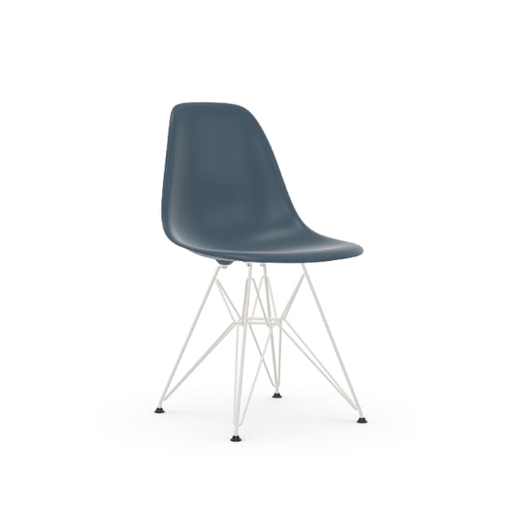 Eames Plastic Side Chair DSR stol - sea blue, vitt stativ - Vitra
