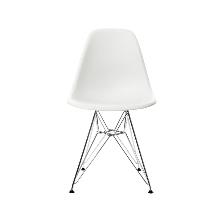 Eames Plastic Side Chair DSR stol - White-Chrome - Vitra