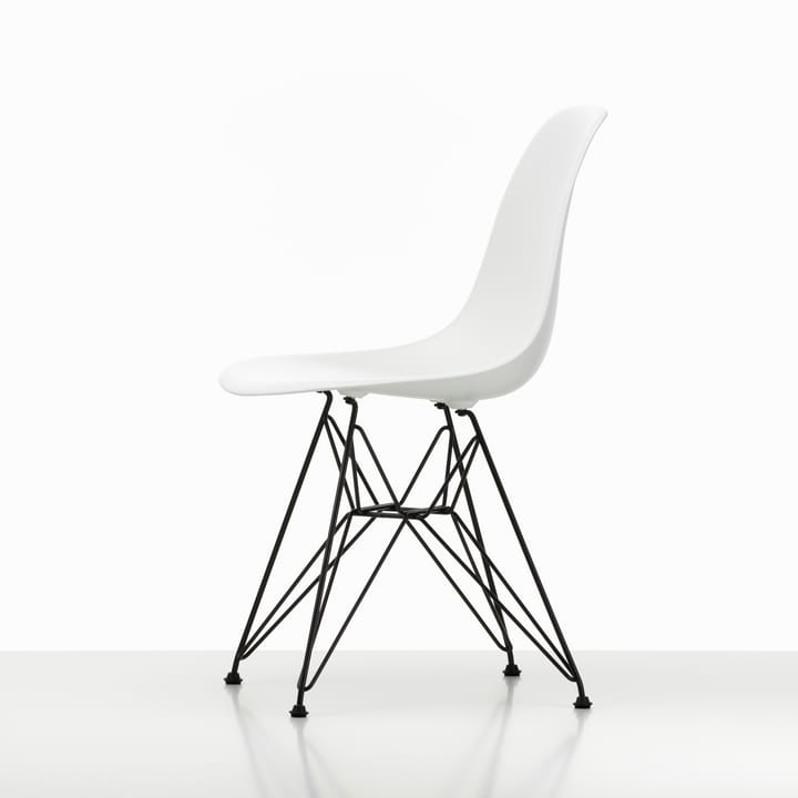 Eames Plastic Side Chair DSR stol - White-Dark basic - Vitra