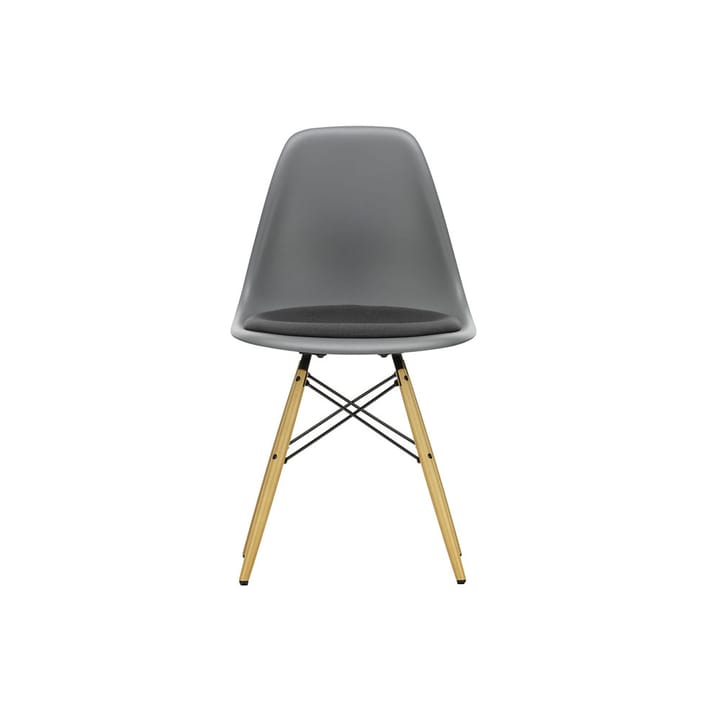 Eames plastic side chair DSW lönn klädd sits - Graphite grey-Hopsak 05 - Vitra