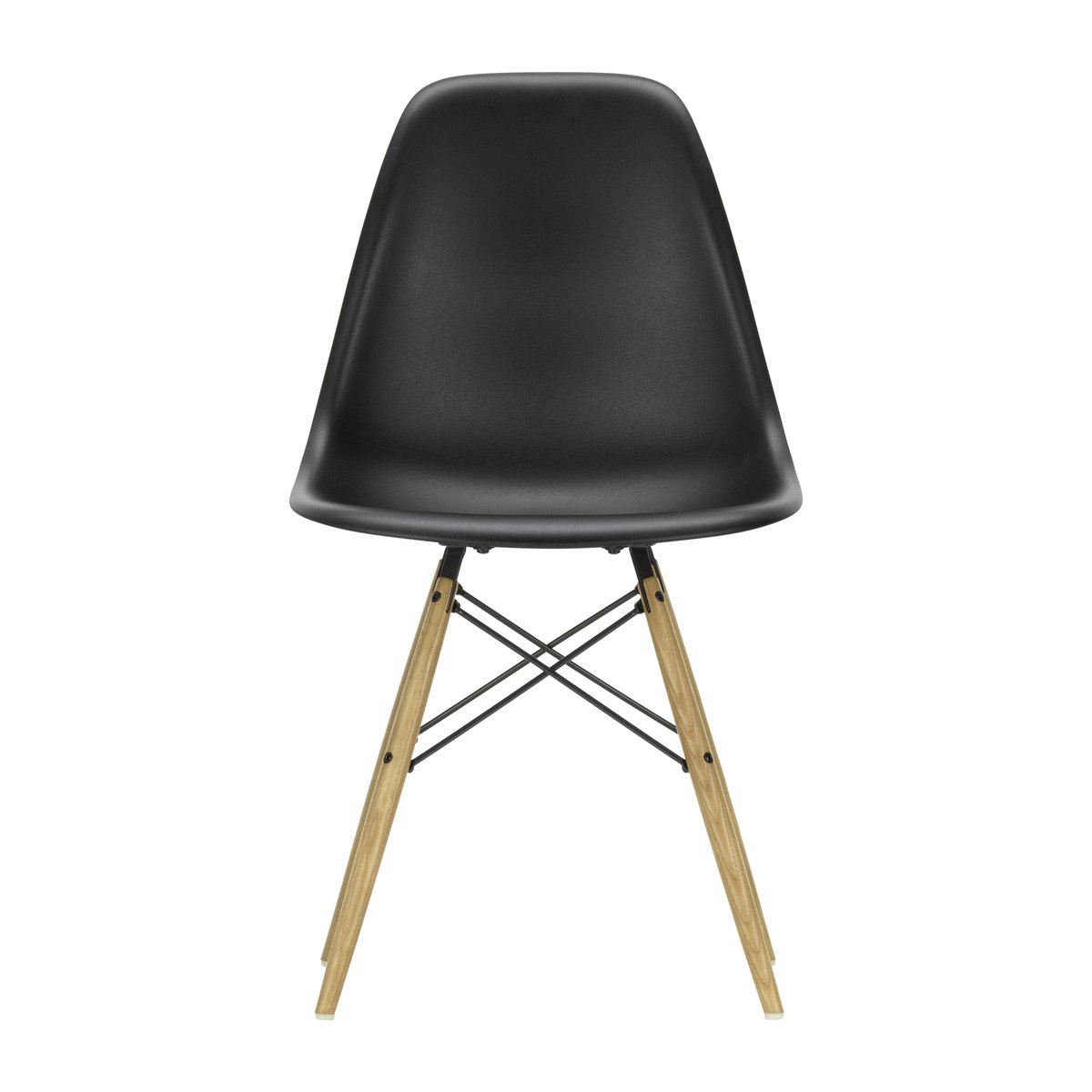 Vitra Eames plastic side chair DSW stol askben Deep black
