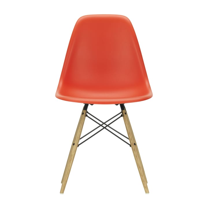 Eames plastic side chair DSW stol askben - Poppy red - Vitra