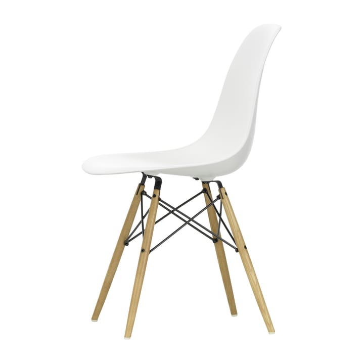 Eames plastic side chair DSW stol askben - White - Vitra