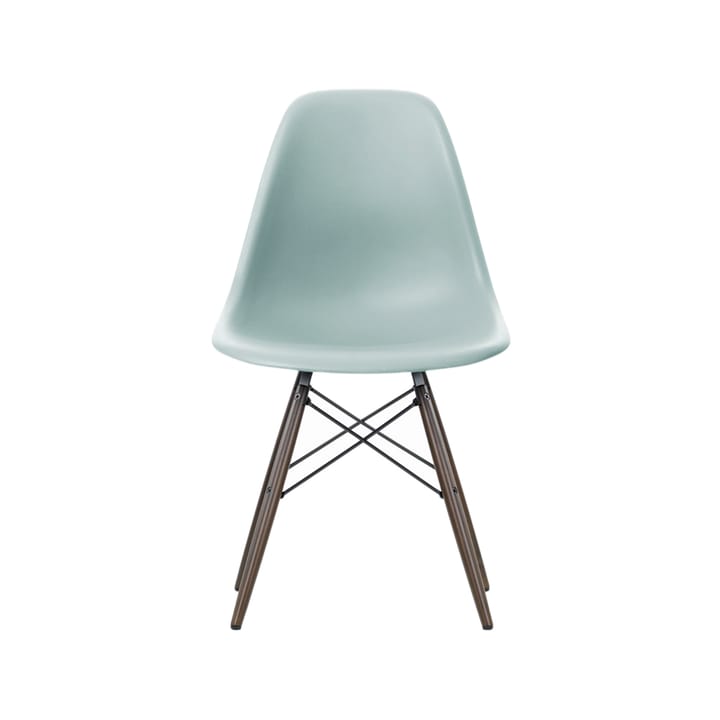 Eames plastic side chair DSW stol brunbetsad - Ice grey - Vitra
