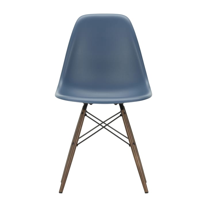 Eames plastic side chair DSW stol brunbetsad - Sea blue - Vitra