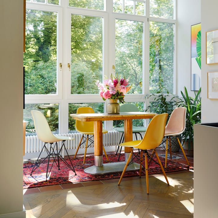 Eames Plastic Side Chair DSW stol lönnben, Granite grey Vitra