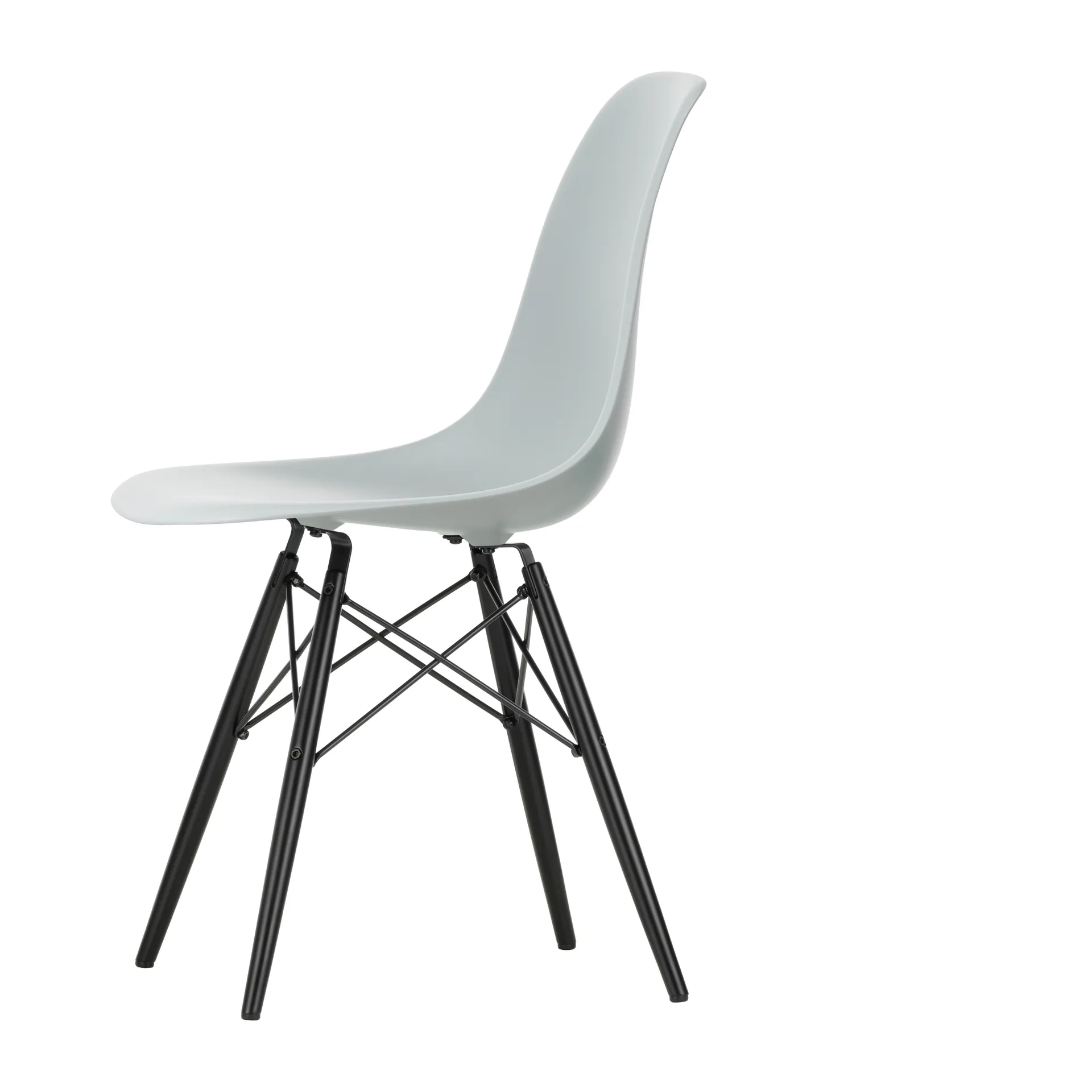 Eames plastic side chair DSW stol svartbetsad, Light grey Vitra