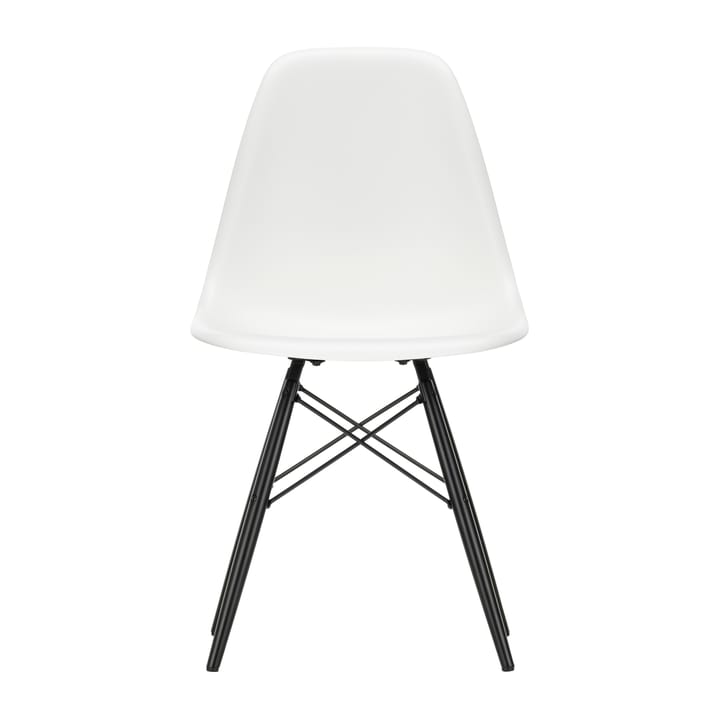 Eames plastic side chair DSW stol svartbetsad, White Vitra