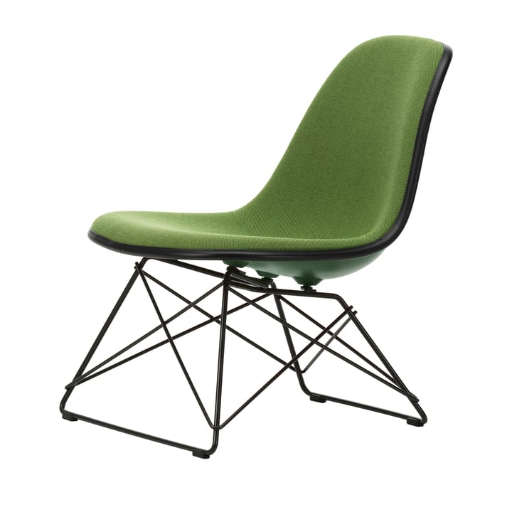 Eames Plastic Side Chair LSR helklädd - Forest-deep black-d.grey - Vitra