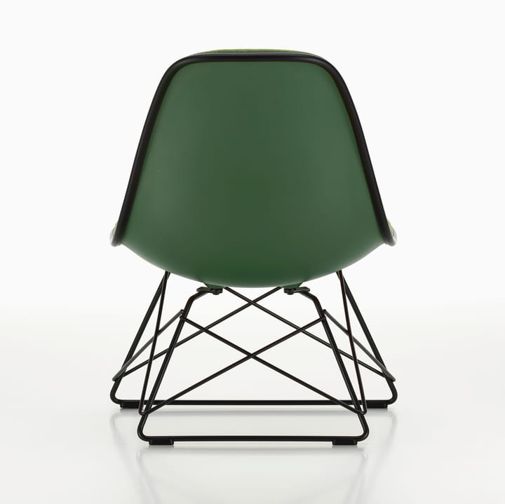 Eames Plastic Side Chair LSR helklädd - Forest-deep black-d.grey - Vitra