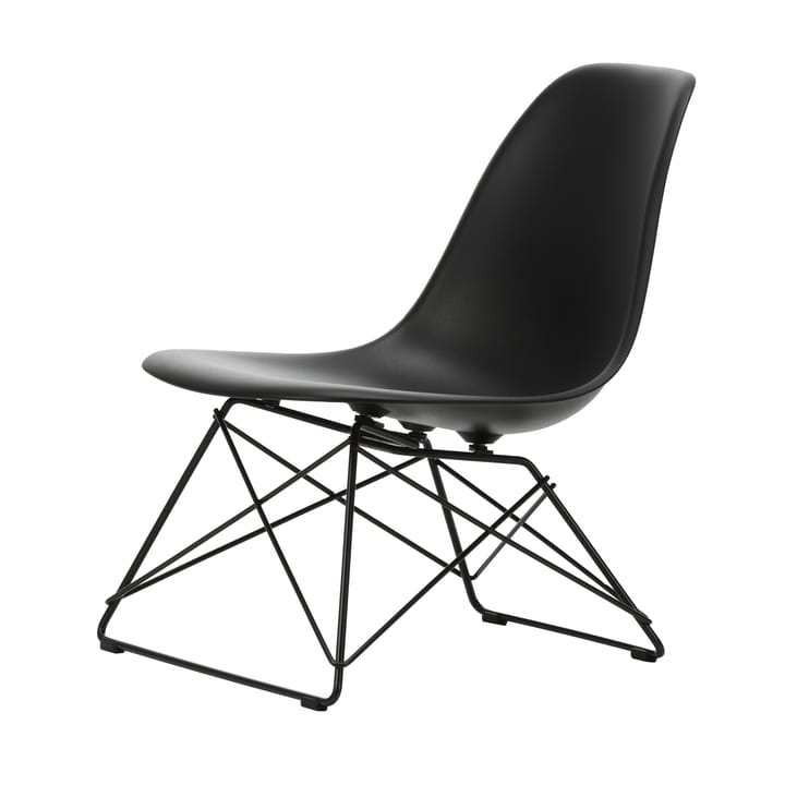 Eames Plastic Side Chair LSR loungestol - Deep black-deep black - Vitra