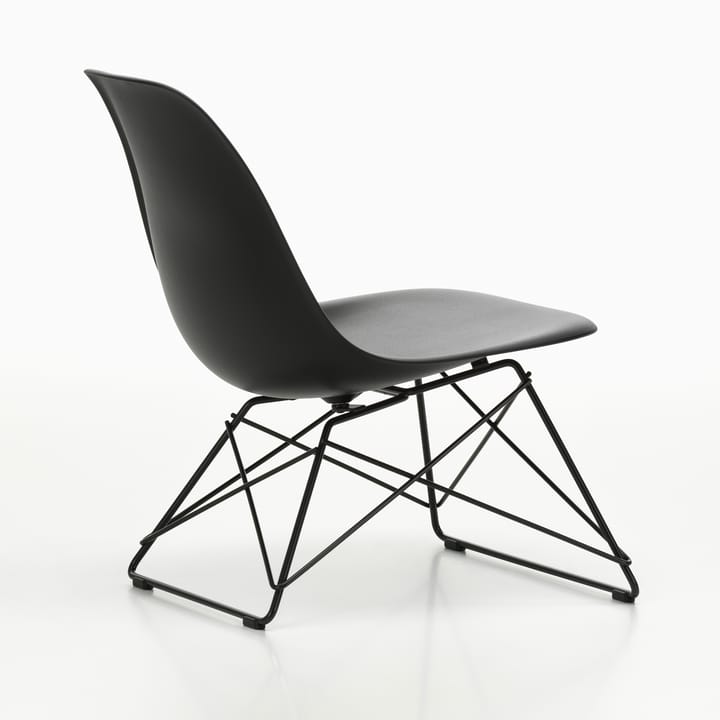 Eames Plastic Side Chair LSR loungestol - Deep black-deep black - Vitra