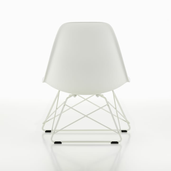 Eames Plastic Side Chair LSR loungestol, White-white Vitra